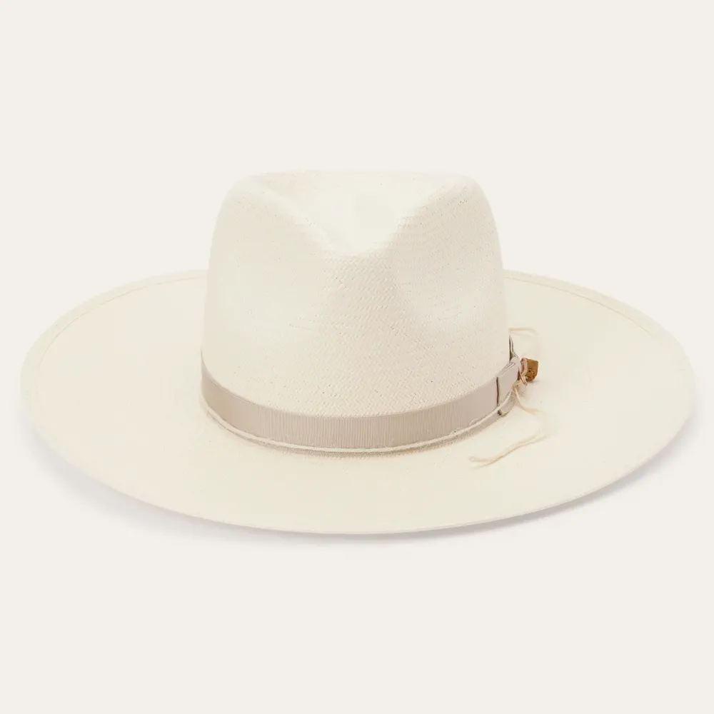 Stetson JW Marshall Straw Flat Brim Hat Natural Discount