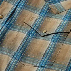 Stetson Khaki Ombre Plaid Shirt Brown Clearance