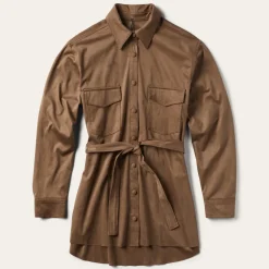 Stetson Khaki Suede Western Shirt Tan New