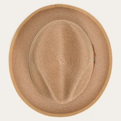 Stetson Latte Milan Fedora Cognac Outlet