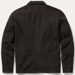 Stetson Leather Western Shirt Jacket Brown Sale