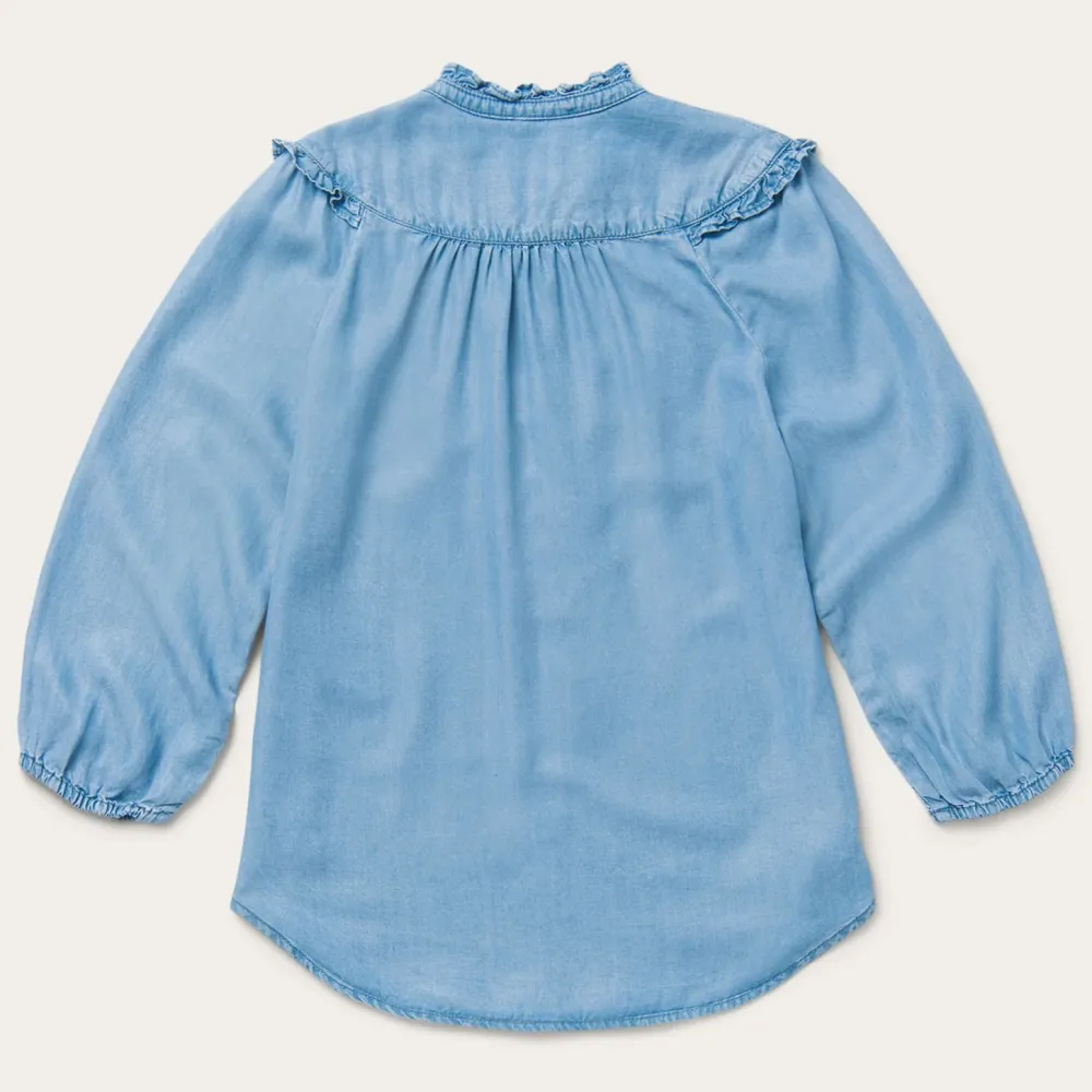 Stetson Lightweight Denim Peasant Blouse Blue Sale