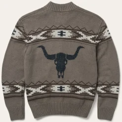 Stetson Longhorn Cardigan Brown New