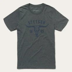 Stetson Longhorn Graphic Tee Grey Sale