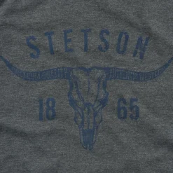 Stetson Longhorn Graphic Tee Grey Sale