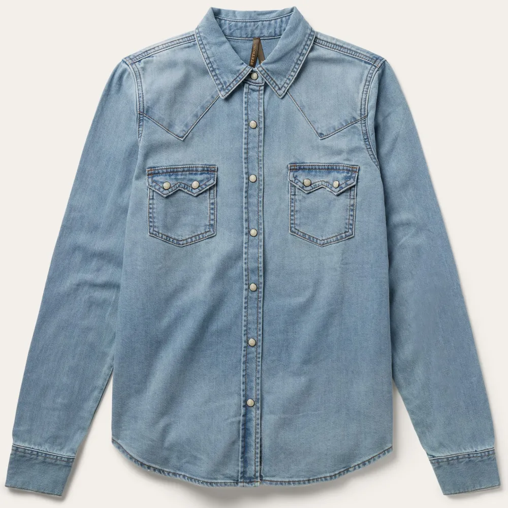 Stetson Loose Fit Denim Shirt Blue Best