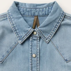 Stetson Loose Fit Denim Shirt Blue Best