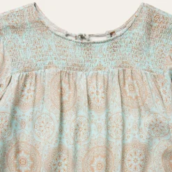 Stetson Mandala Print Peasant Blouse Blue Best