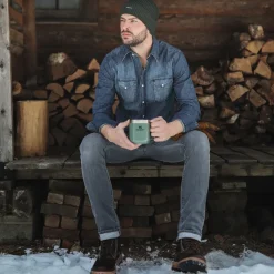 Stetson Merino Wool Beanie Tanne Clearance