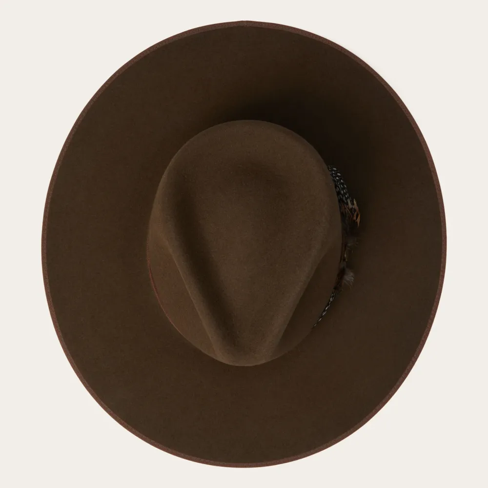 Stetson Midtown Wide Flat Brim Hat Oak Discount
