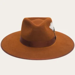 Stetson Midtown Wide Flat Brim Hat Black Clearance