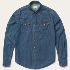 Stetson Modern Denim Western Shirt Blue Hot