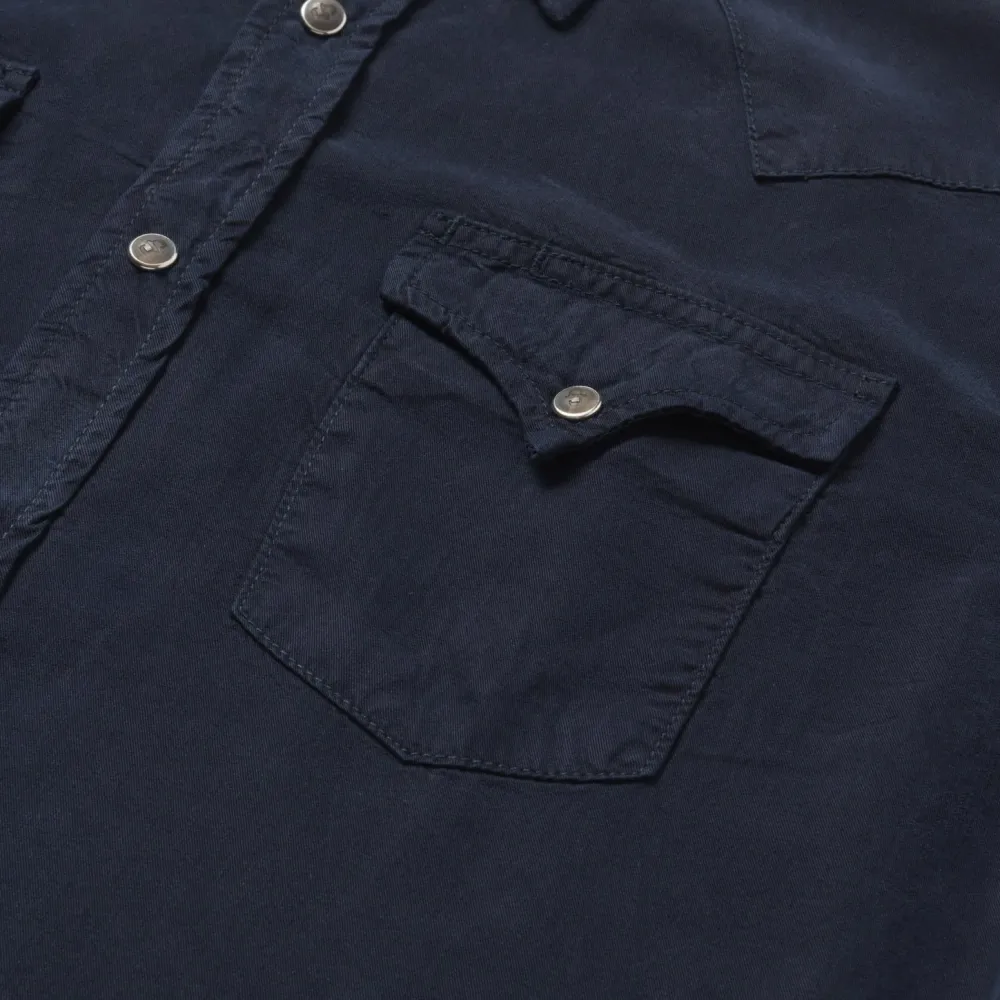 Stetson Navy Twill Shirt Blue Online