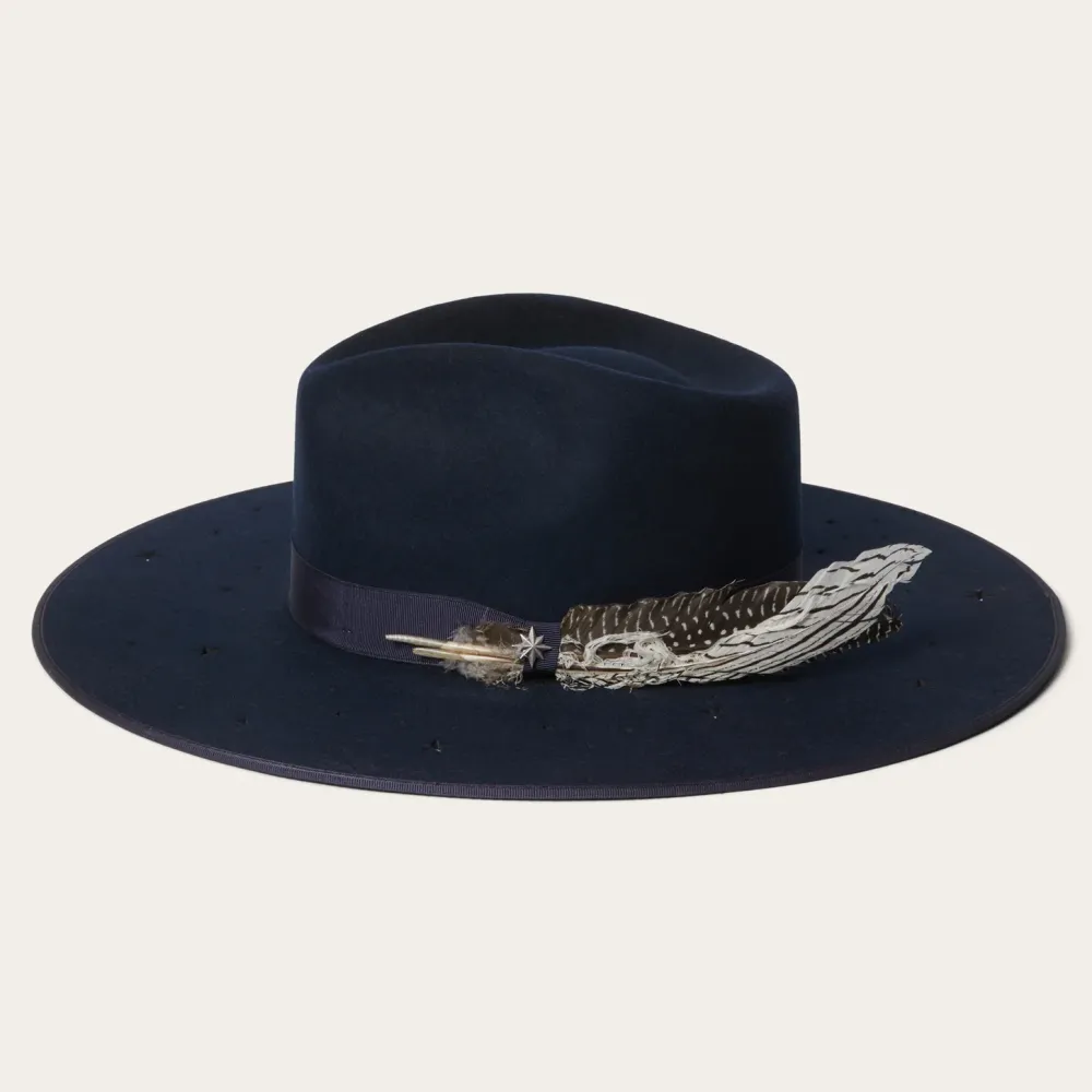 Stetson Night Sky Fedora Navy Discount