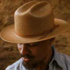 Stetson Open Road Straw Hat Cognac Discount