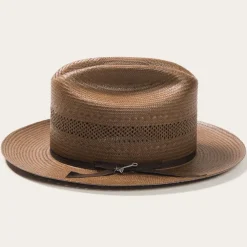 Stetson Open Road Vented Straw Cowboy Hat Chocolate Outlet