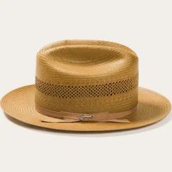 Stetson Open Road Vented Straw Cowboy Hat Cognac Clearance