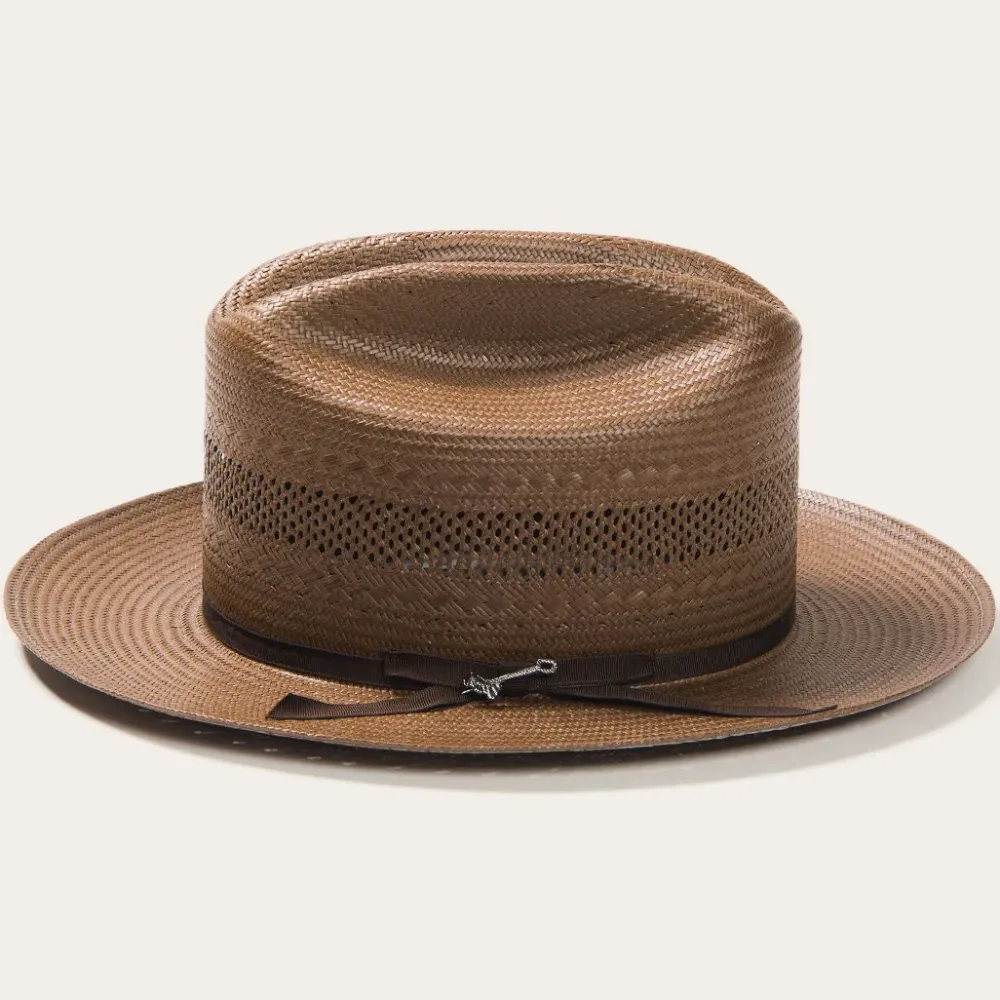 Stetson Open Road Vented Straw Cowboy Hat Chocolate Hot