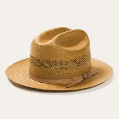 Stetson Open Road Vented Straw Cowboy Hat Cognac Hot