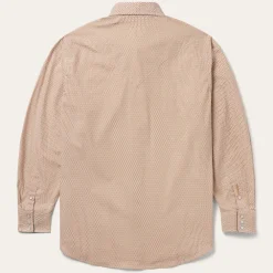 Stetson Diamond Print Western Shirt Orange