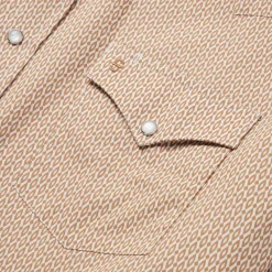Stetson Diamond Print Western Shirt Orange