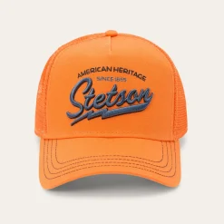 Stetson Embroidered 1865 Trucker Cap Orange Sale