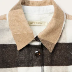Stetson Oversize Plaid Shirt Jacket Brown Sale