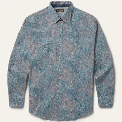Stetson Paisley Western Shirt Green New