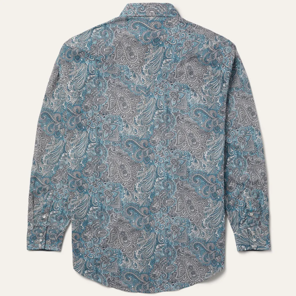 Stetson Paisley Western Shirt Green New