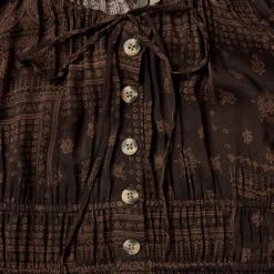 Stetson Patchwork Bandana Print Dress Brown Clearance