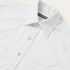 Stetson Pin Point Oxford Shirt White New
