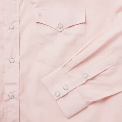 Stetson End-On-End Western Shirt Pink New