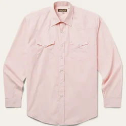 Stetson End-On-End Western Shirt Pink Sale