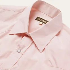 Stetson End-On-End Western Shirt Pink Sale