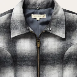 Stetson Plaid Cropped Jacket Black New