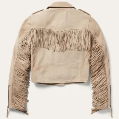 Stetson Premium Suede Moto Jacket Tan Sale