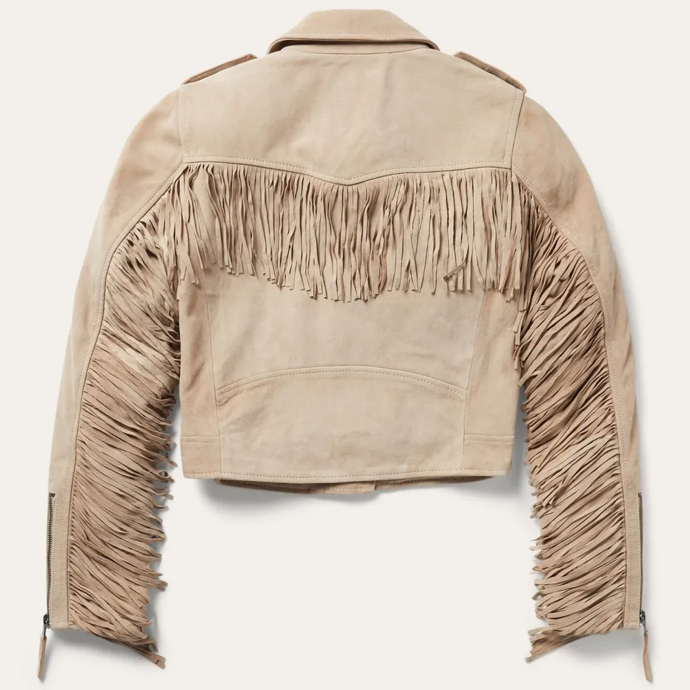Stetson Premium Suede Moto Jacket Tan Sale