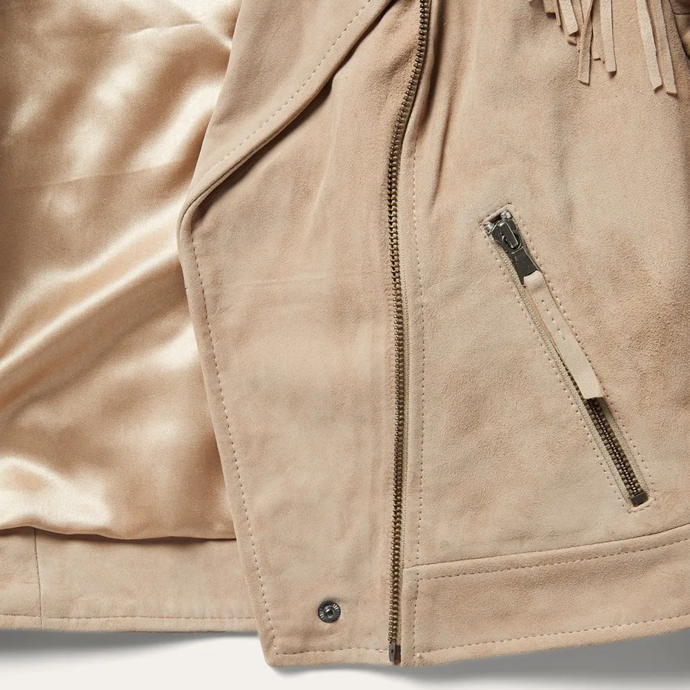 Stetson Premium Suede Moto Jacket Tan Sale