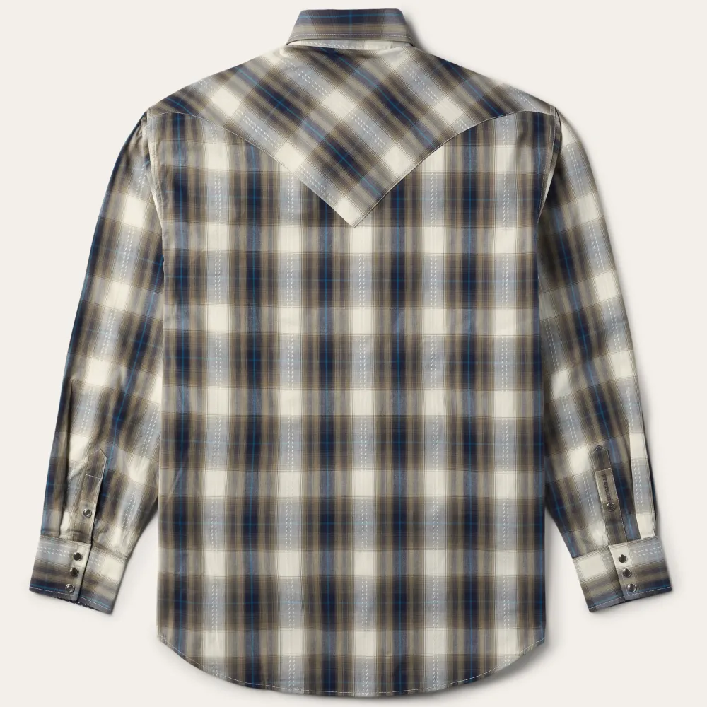 Stetson Ranch Plaid Dobby Western Shirt Brown Best