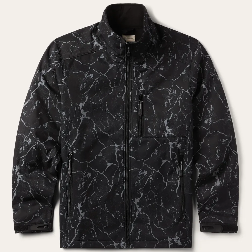 Stetson Range Print Softshell Tech Jacket Grey Discount