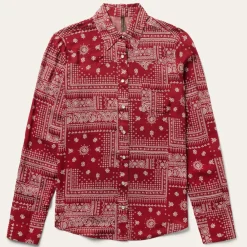 Stetson Bandana Patchwork Shirt Red Outlet