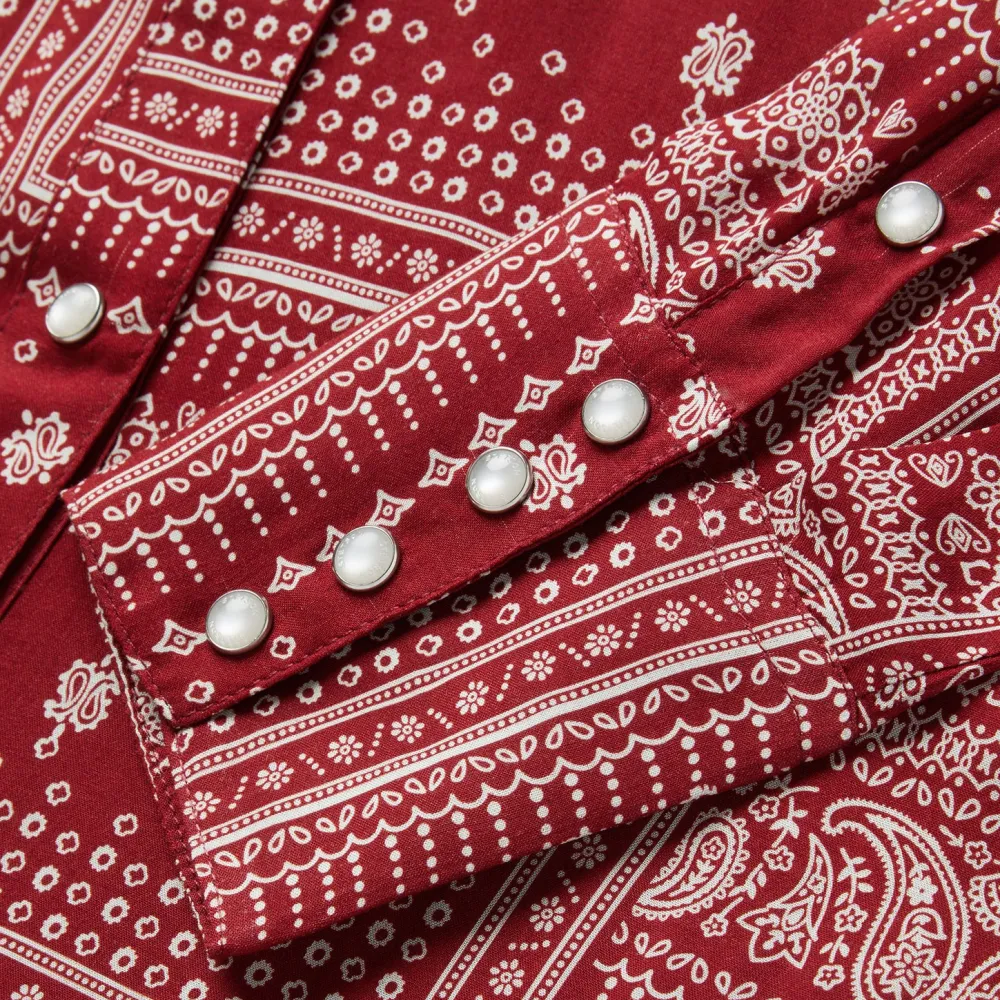Stetson Bandana Patchwork Shirt Red Outlet