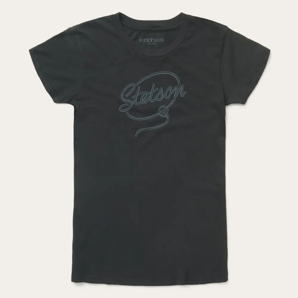 Stetson Rope Print Graphic Tee Black