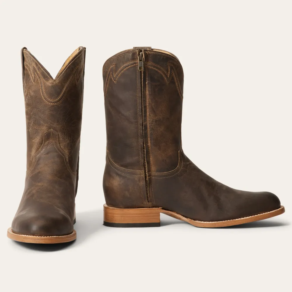 Stetson Roughstock Zip Boots Brown Clearance