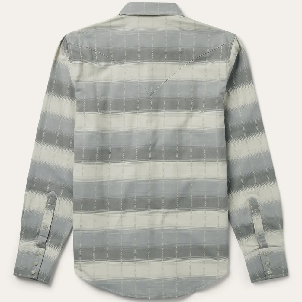 Stetson Serape Dobby Twill Western Shirt Brown Clearance