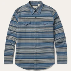 Stetson Serape Stripe Western Shirt Blue Best