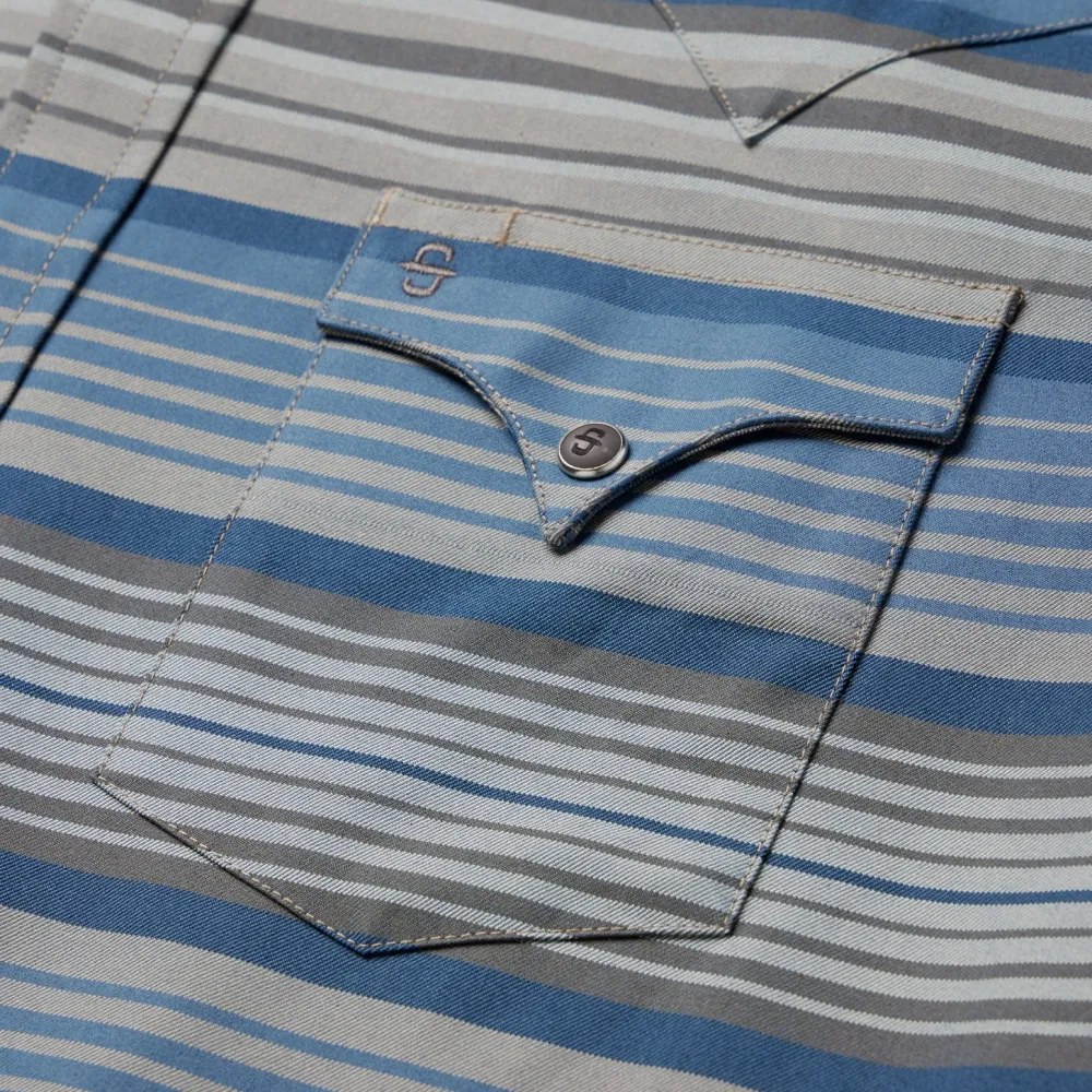 Stetson Serape Stripe Western Shirt Blue Best
