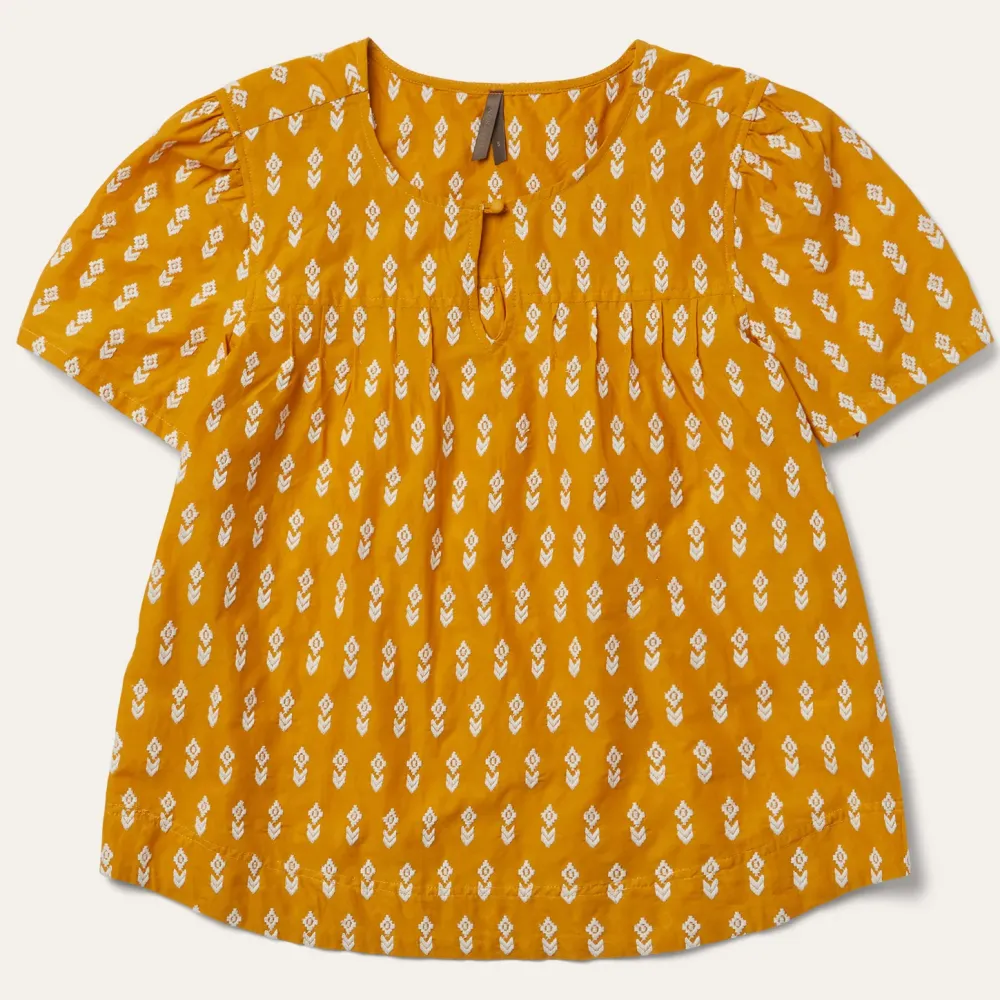 Stetson Short-Sleeved Aztec Blouse Yellow Discount