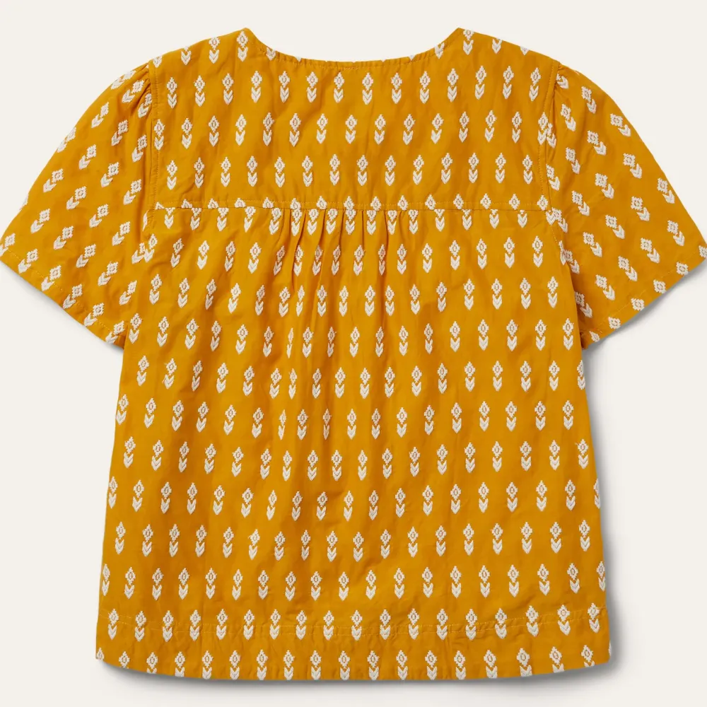 Stetson Short-Sleeved Aztec Blouse Yellow Discount
