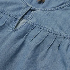 Stetson Short-Sleeved Denim Blouse Blue Clearance
